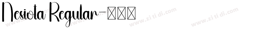 Nesiota Regular字体转换